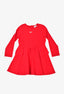 Armani Junior Red Cotton Mini Dress Size 4A Kids