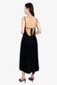Valentino Navy Velvet Strappy Midi Dress Size 10