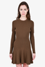 A.L.C Brown Ribbed Knit Dress Size S