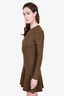 A.L.C Brown Ribbed Knit Dress Size S