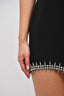 AREA Black Crystal Embellished Bow Mini Dress sz 4
