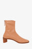 Acne Studios Beige Leather Block Heel Boots Size 41
