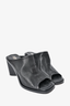 Acne Studios Black Leather Heeled Mules Size 10