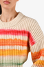 Acne Studios Cream Rainbow Wool Blend Sweater Size S