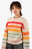 Acne Studios Cream Rainbow Wool Blend Sweater Size S