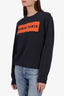 Acne Studios Navy Cotton 'Woman Power' Sweatshirt Size XS