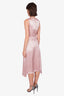 Acne Studios Pink Crinkle Satin Dress Size 36