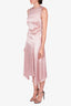 Acne Studios Pink Crinkle Satin Dress Size 36