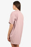 Acne Studios Pink Logo T-shirt Dress Size S