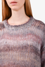 Acne Studios Purple Striped Mohair Open Knit Sweater Size L