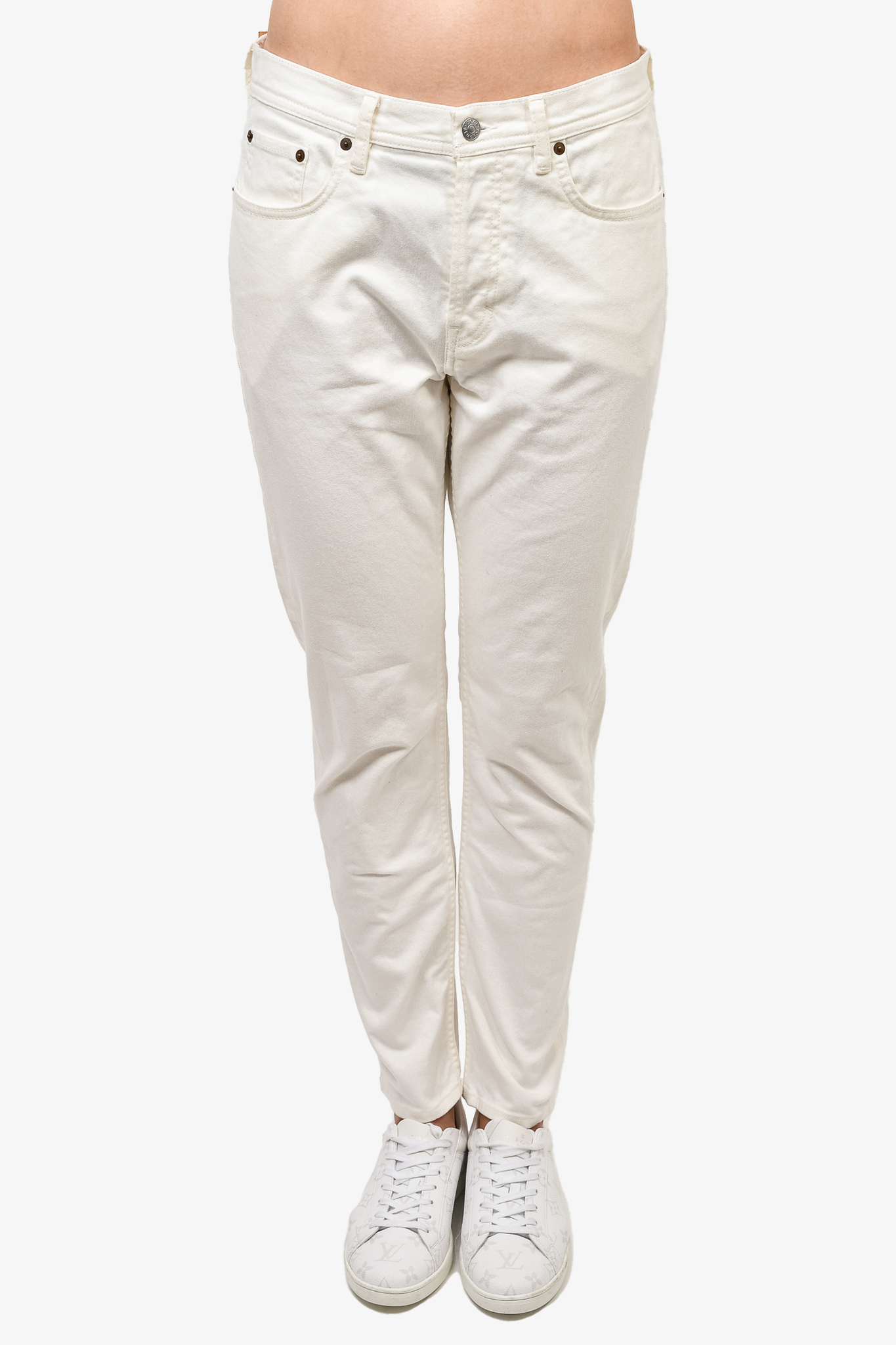 Acne Studios White Denim  Straight Leg Jeans Size 32