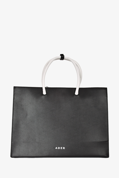 Ader Error Black/White Leather Tote Bag – Mine & Yours