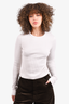 Agolde White Ribbed Top Size M