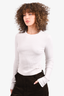 Agolde White Ribbed Top Size M