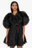 Aje Black Maxi Rosette Mini Dress Size 10