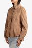 Akris Brown Suede Button-up Jacket Size 8