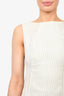 Akris Cream Vertical Striped Sleeveless Dress Est. Size 6