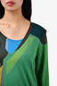 Akris Green Geometric Pattern Top Size L