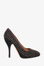 Alaïa Black Suede Eyelet Trim Pumps Heels Size 38.5