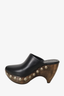 Alaïa Black Leather Studded Clogs Size 38