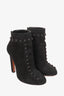 Alaïa Black Suede Ankle Boot with Heel Size 40.5