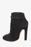 Alaïa Black Suede Ankle Boot with Heel Size 40.5