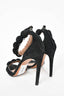 Alaïa Black Suede Heeled Sandals with Grey Studs Size 36.5