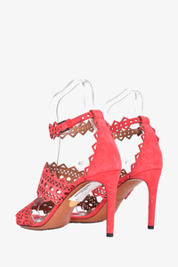 Coral strappy shop heels