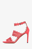 Alaïa Coral Laser Cut Strappy Heels Size 40