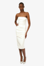 Alex Perry White Drape Bustier Dress Size 6