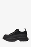Alexander McQueen Black Canvas Thread Slick Sneakers Size 37.5