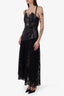 Alexander McQueen Black Leather/Lace Sleeveless Maxi Dress Size 38