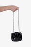 Alexander McQueen Black Patent Pin Mini Shoulder Bag