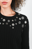 Alexander McQueen Black Wool Button/Jewel Sweater Est. Size S