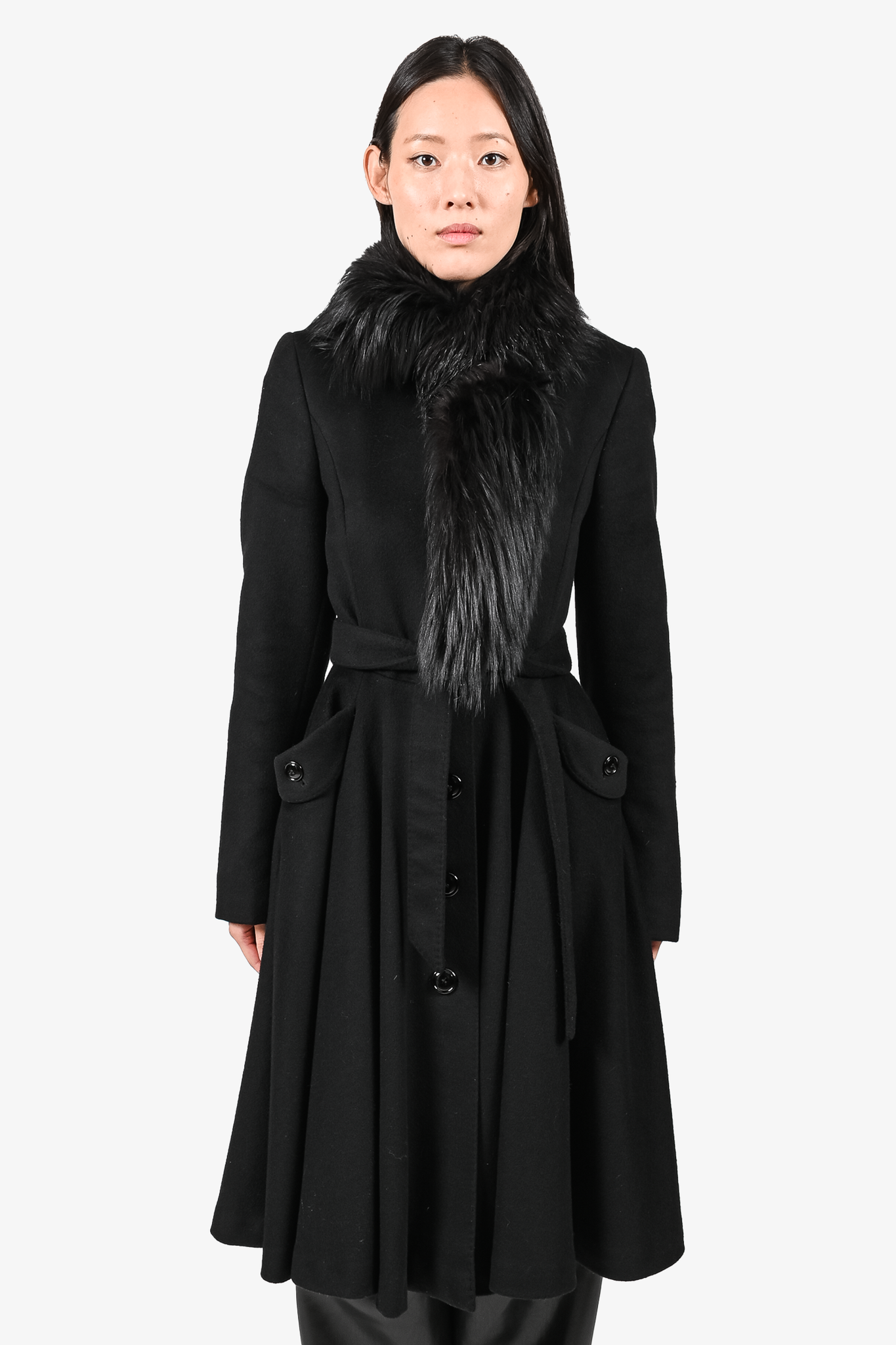 Alexander mcqueen black sales coat