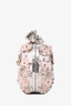 Alexander McQueen Light Pink Floral Embellished Skull Clutch