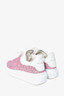 Alexander McQueen Pink Glitter Sneakers Size 36.5
