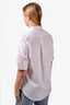 Alexander McQueen White Cotton Poplin Button-Up Shirt with Skull Patch