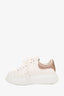 Alexander McQueen White Leather/Gold Sneakers Size 34.5