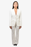 Alexander McQueen White Pant Suit Size 42