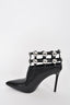 Alexander Wang Black Leather Pointed Toe Studded Cage Boot sz 36.5