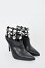 Alexander Wang Black Leather Pointed Toe Studded Cage Boot Size 36.5