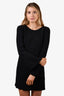 Alexander Wang Black Mini Dress with Silver Chain Detail Size 2