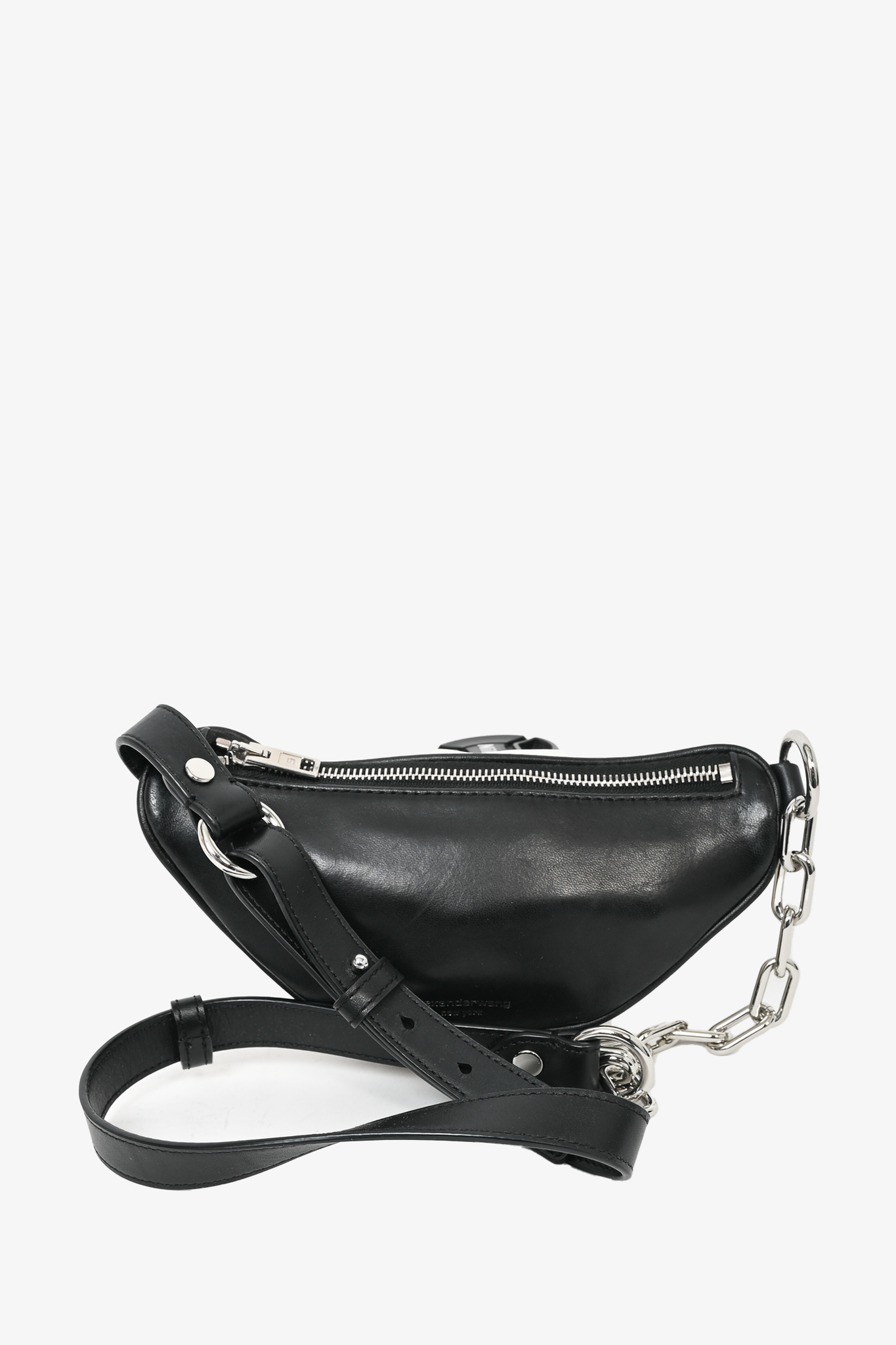 Alexander Wang Black White Leather Attica Mini Belt Bag Mine