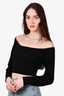 Alexander Wang Black Wool/Cashmere Sheer Panelled Sweater Size XS