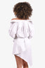 Alexander Wang White Cotton Poplin Cinched Waist Shirt Dress with Mesh Lining Size 0