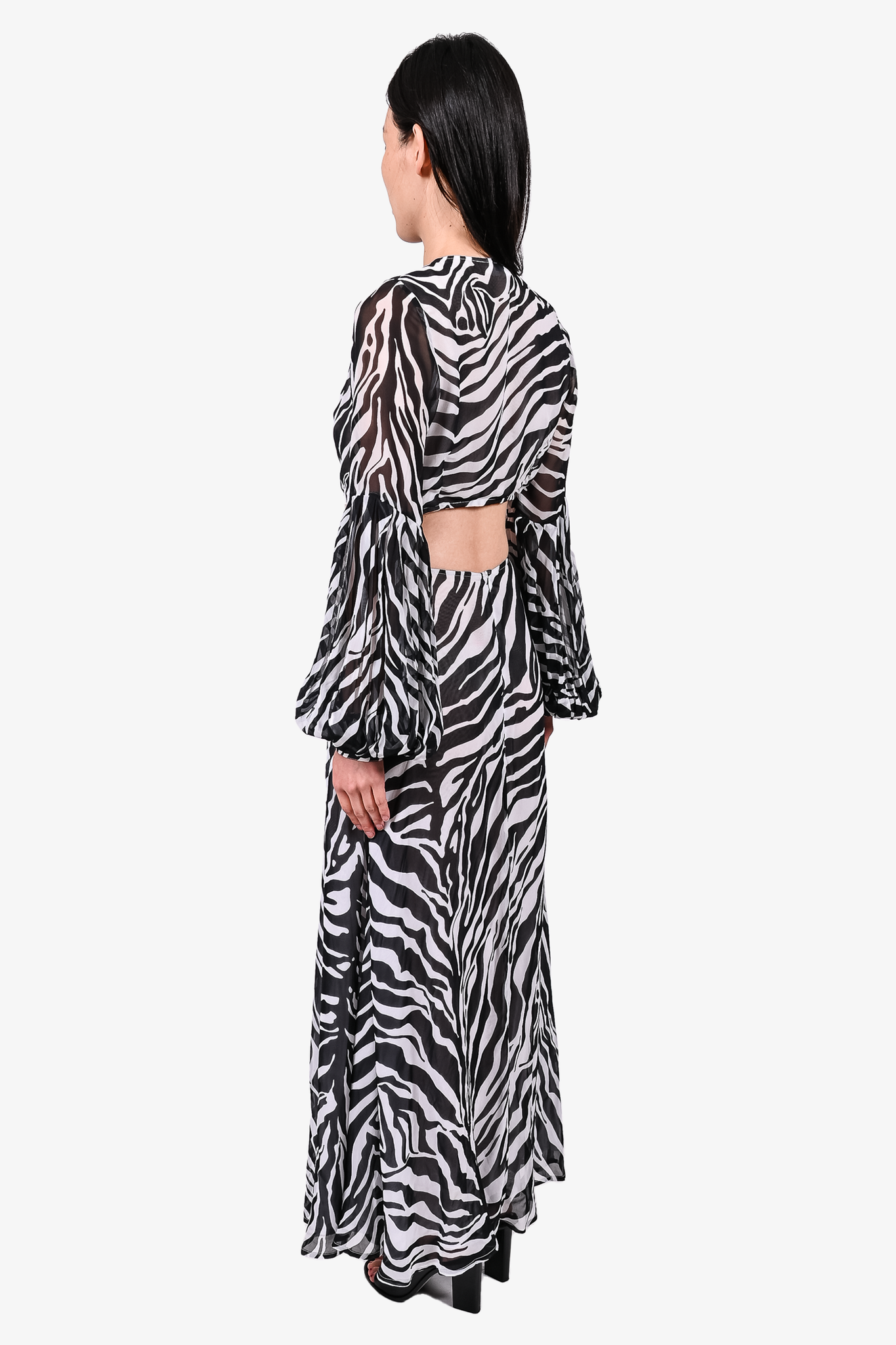 Alexandra Miro Black/White Zebra Print Slit Maxi Dress Size XS – Mine &  Yours