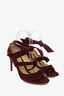 Alexandre Birman Purple Suede Three-Strap Pump Size 37