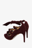 Alexandre Birman Purple Suede Three-Strap Pump Size 37