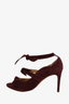 Alexandre Birman Purple Suede Three-Strap Pump Size 37